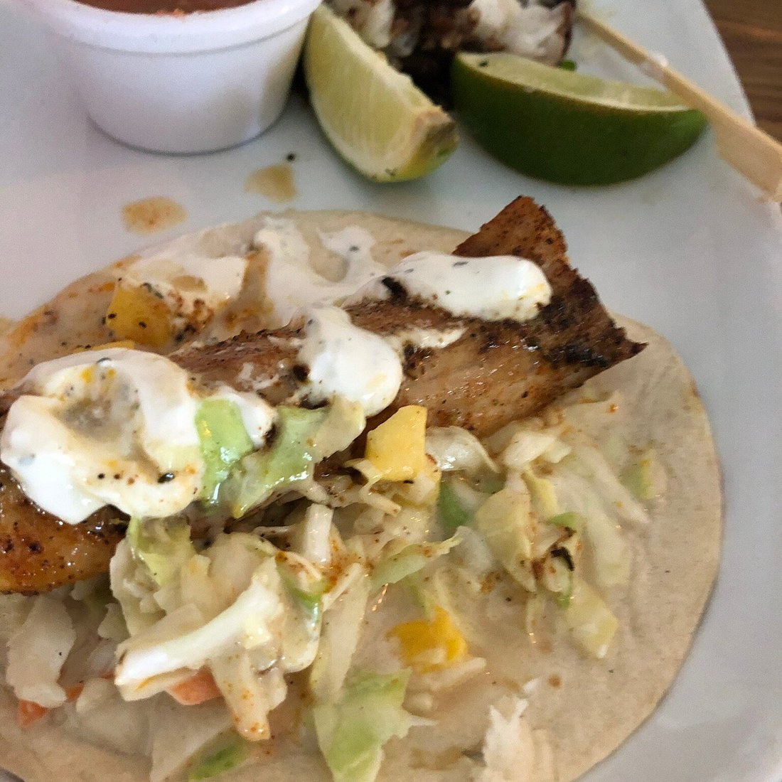 Tarpon Lodge Restaurant signature dishes Tarpon Fish Tacos, Grouper Sandwich, Crab and Corn Chowder, Shrimp & Grits